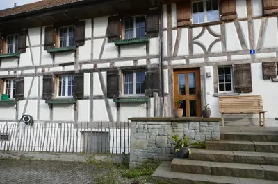 a blue sign that says weve won a traveler review award at Family Landhaus Birwinken in Berg