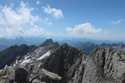 a view from the summit of a mountain at Studio Bijou in Unterwasser