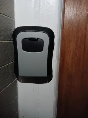 a white object with a toaster on the side of a wall at Ferienwohnung in Bühler nähe Appenzell in Bühler