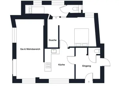 a floor plan of a house at Ferienwohnung Bärli Appenzell in Appenzell