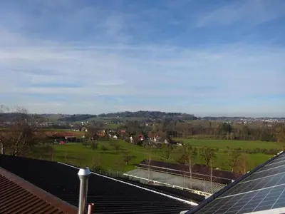 a group of solar panels on top of a roof at Apartment Rehalp Westen by Interhome in Bischofszell