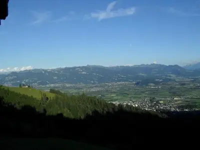 a view of a city from the top of a hill at Apartment Rheintalblick by Interhome in Oberegg
