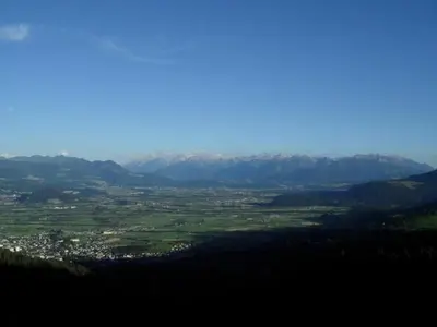 a view of a valley with mountains in the background at Apartment Rheintalblick by Interhome in Oberegg