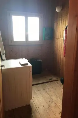 a room with a counter and a window in it at Holiday Home Soldanella by Interhome in Appenzell