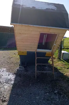 a house with a tv on top of it at Holiday Home Tiny Hause by Interhome in St. Gallen