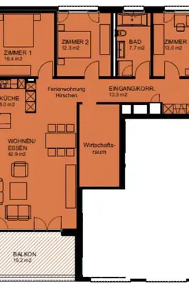 a floor plan of a house at Apartment HIRSCHEN by Interhome in Gossau