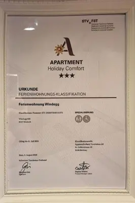 a certificate for an application for an apartment holiday concert at Apartment Tiererlebnishof Windegg by Interhome in Urnäsch