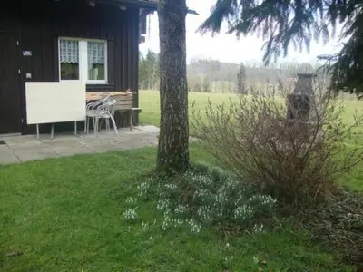 a house with a table and a tree in the yard at Holiday Home Alten-Hof by Interhome in Bischofszell