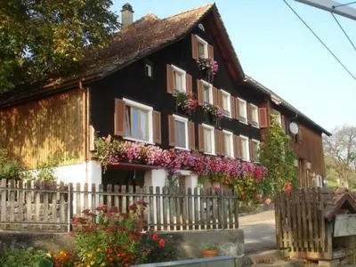 a house with flowers on the side of it at Apartment Löhli Hof by Interhome in Lienz