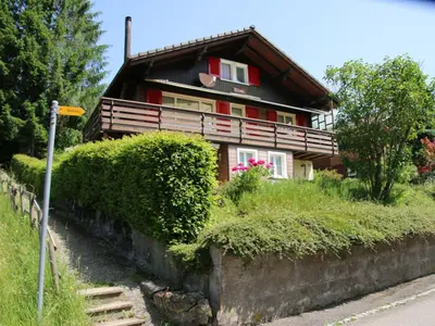 a house sitting on top of a hill at Apartment Chalet Lilian by Interhome in Unterwasser
