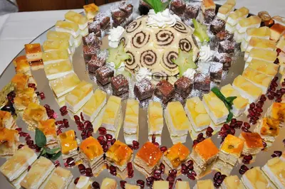 a large plate of food on a table at Landgasthof Seelust in Egnach