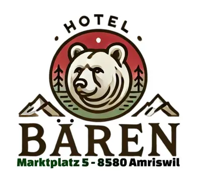 a bear logo for a hotel barern at Hotel Bären Amriswil in Amriswil