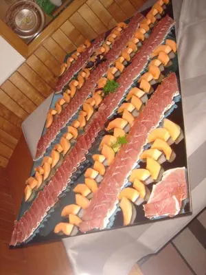 a tray of different types of meats and cheese at Landgasthof Winzelnberg in Egnach