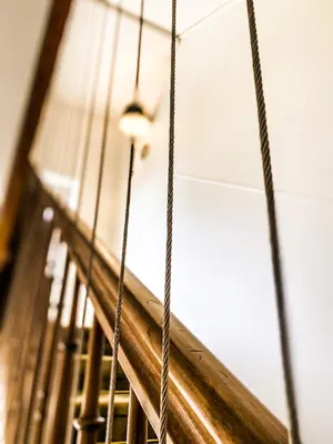 a close up of ropes on a ship at Trompeterschlössle Hotel & Residence in Tägerwilen