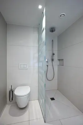a bathroom with a toilet and a shower at APPADU Appartements in St. Gallen