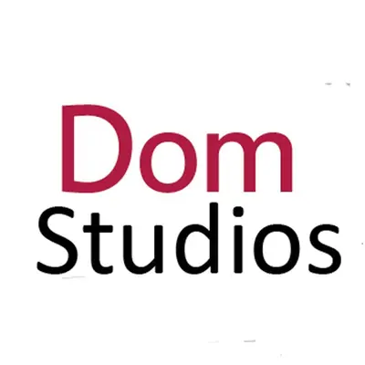 a sign with the words loan studies in red and black at Dom Studios in St. Gallen