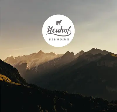 a picture of a mountain with the words neufchipsörörörör at Neuhof Gäste-& Schokohaus in Appenzell