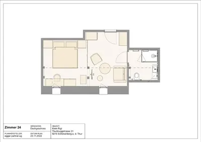 a house with a viewfourth floor plan at Klein Rigi in Schönenberg
